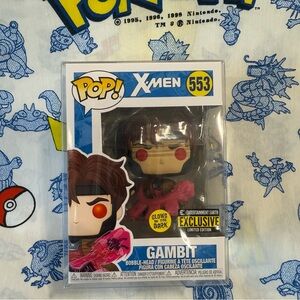 Funko PoP Marvel X-Men Classic Gambit Glow in The Dark EE Exclusive #55